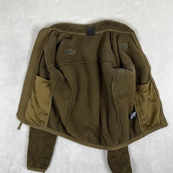 North Face Jacket Women's Small Green Sherpa Full Zip Fleece Outdoor Cozy Winter - Picture 8 of 10